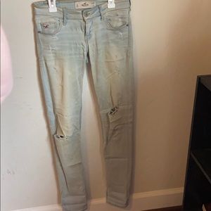 Faded white washed jeans